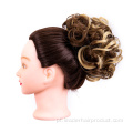 Pente grande encaracolado sintético chignon updo cobrir peruca